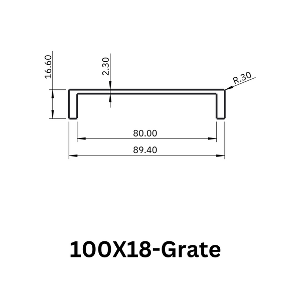 Aluminium Grate Drainer | Brushed Silver
