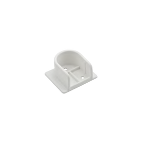 White Plastic U Flange 25mm - Imperial Glass and Timber