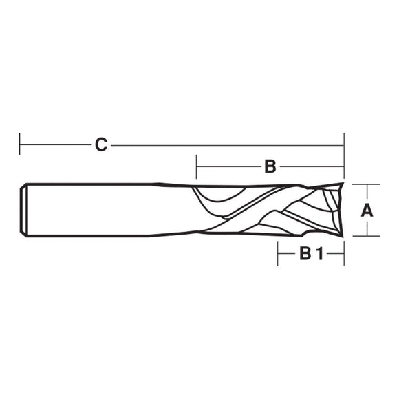 3 Flute Compression Cutter Bit - 90MM