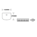 Imperial Fluted Arched Wash Basin | Matte White | 415MM-9