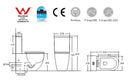 Imperial Two-piece Washdown Toilet | Matte White | Round-7