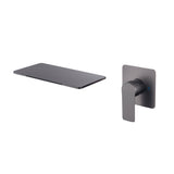 Imperial In-Wall Waterfall Basin and Bath Mixer | Gunmetal Grey