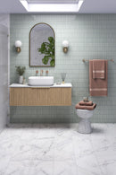 Vanity 600mm - Wall Hung - Cove Fluted Feature in Oak finish-4