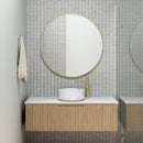 Vanity 600mm - Wall Hung - Cove Fluted Feature in Oak finish-2
