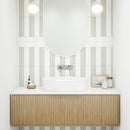 Vanity 600mm - Wall Hung - Cove Fluted Feature in Oak finish-3