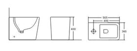 Imperial Floor Standing Bidet | Matte White | Square - 0