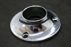 Chrome Round Flange 25mm (Round) - Imperial Glass and Timber