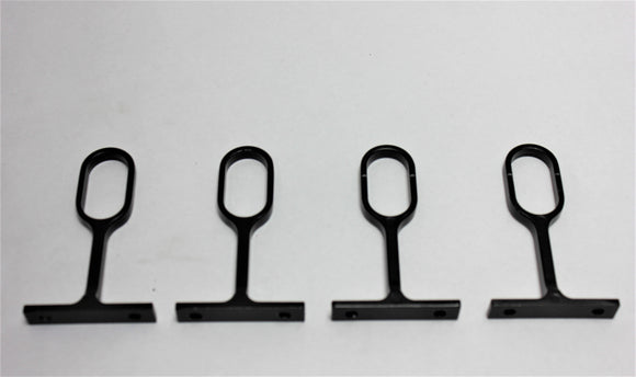 Oval Pillar Centre 16mm- Black - Brushed Silver - Imperial Glass and Timber