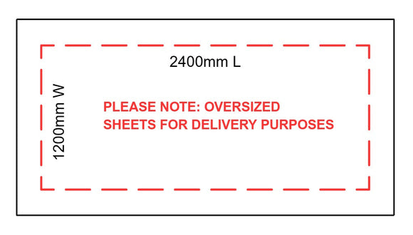 White PVC Panel - Sheet 2400mm x 1200mm x 16mm