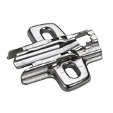 Cross mounting plate with oblong hole height adjustment, nickel plated, Hole line 37 x 32 mm, for screwing on, distance 0.0 mm 9071575