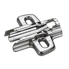 Cross mounting plate with oblong hole height adjustment, nickel plated, Hole line 37 x 32 mm, for screwing on, distance 0.0 mm 9071575