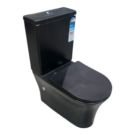 Imperial Two-piece Rimless Modern Toilet | Matte Black | Round - 0