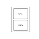 Dual 18 L pull-out kitchen waste bin in 350 mm cabinet — 36 L total capacity with soft-close runners