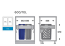 Pull Out hamper - 600mm cabinet-2