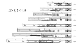 Push To Open Ball Bearing Runner 350mm - Black - 0