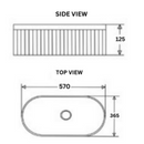 Imperial Fluted Wash Basin | Matte White | 570MM-6