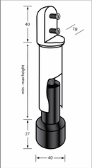 Partition Legs to Suit 200MM (ALUMINIUM)-2