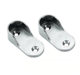 Chrome Oval Pillar Flange 16mm - Imperial Glass and Timber