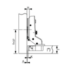 Cold Rolled Steel Plate Hydraulic Hinge | Full Overlay | NTF-D12-2