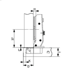 Cold Rolled Steel Plate Hydraulic Hinge | Full Overlay | NTF-D16-2