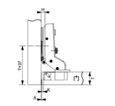 Cold Rolled Steel Plate Hydraulic Hinge | Inset | NTF-D16-2