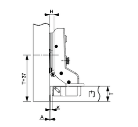 Cold Rolled Steel Plate Hydraulic Hinge | Inset | NTF-D16 - 0