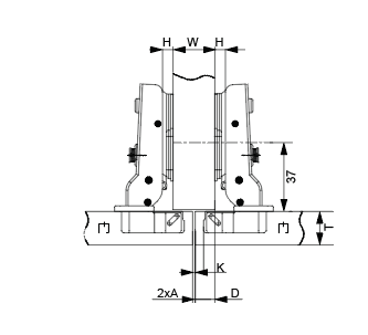 Cold Rolled Steel Plate Hydraulic Hinge | Half Overlay | NTF-D26
