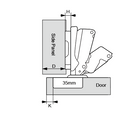 Cold Rolled Steel Plate Hydraulic Hinge | Full Overlay | NTF-175°-2