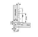 Stainless Steel Hydraulic Hinge | Full Overlay | NTF-A6-31-2
