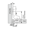 Stainless Steel Hydraulic Hinge | Insert | NTF-A6-31-2