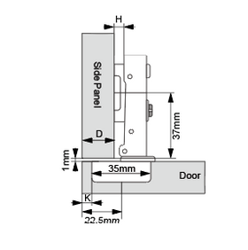 Stainless Steel Hydraulic Hinge | Full Overlay | NTF-A17-12 - 0