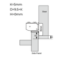 Stainless Steel Hydraulic Hinge | Full Overlay | NTF-218-2