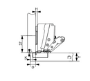Aluminum Frame Hinge | Half Overlay | NTF-165°-2