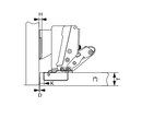 Aluminum Frame Hinge | Insert | NTF-165°-2