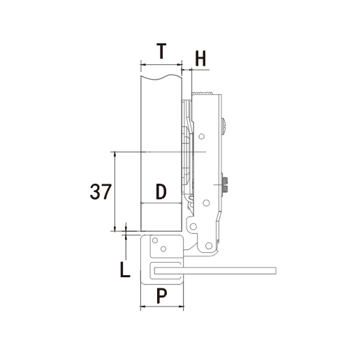 Aluminum Frame Hinge | Full Overlay | NTF-D21