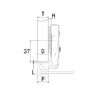 Aluminum Frame Hinge | Full Overlay | NTF-D21-2