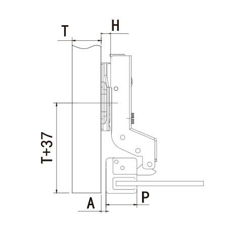 Aluminum Frame Hinge | Insert | NTF-D21