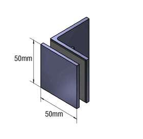 Wall to Glass Shower Screen Bracket Brushed Brass - 0