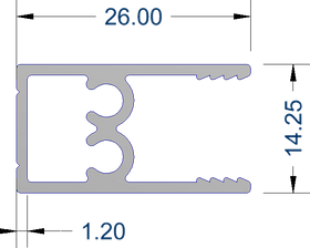 Wardrobe top and bottom rail - Imperial Glass and Timber