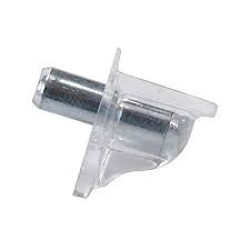 Clear plastic shelf supports - Imperial Glass and Timber