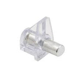 Clear plastic shelf supports - Imperial Glass and Timber