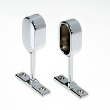 Chrome Oval Pillar End 16mm - Imperial Glass and Timber