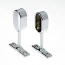 Chrome Oval Pillar End 16mm - Imperial Glass and Timber