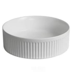 Imperial Fluted Wash Basin | Matte White | 410MM - 0