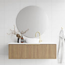 Vanity 600mm - Wall Hung - Cove Fluted Feature in Oak finish-12