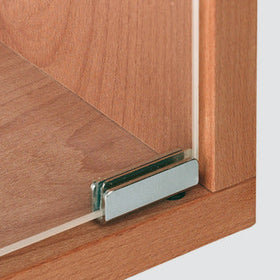 Simplex-Inset Glass Door Hinge | Brushed Chrome - 0