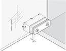 Simplex-Inset Glass Door Hinge | Brushed Chrome-4