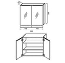 Pencil-Edged Shaving Cabinet 900x750 mm - Imperial Glass and Timber