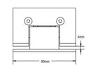 Wall to Glass Offset Shower Screen Hinge Brushed Brass-2