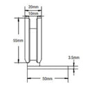 Wall to Glass Offset Shower Screen Hinge Chrome-3